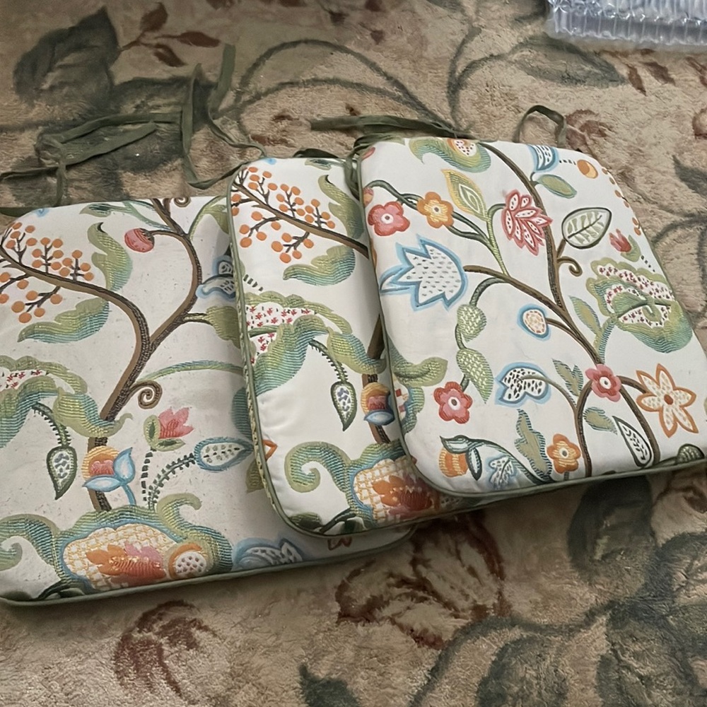 (3) double sided table stool seat cushions